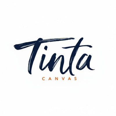 Logo of Tinta Canvas with a brushstroke effect on a white background