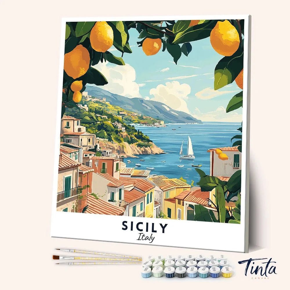 Travel the World from Home with Tinta Canvas Travel Poster Paint by Numbers Kits