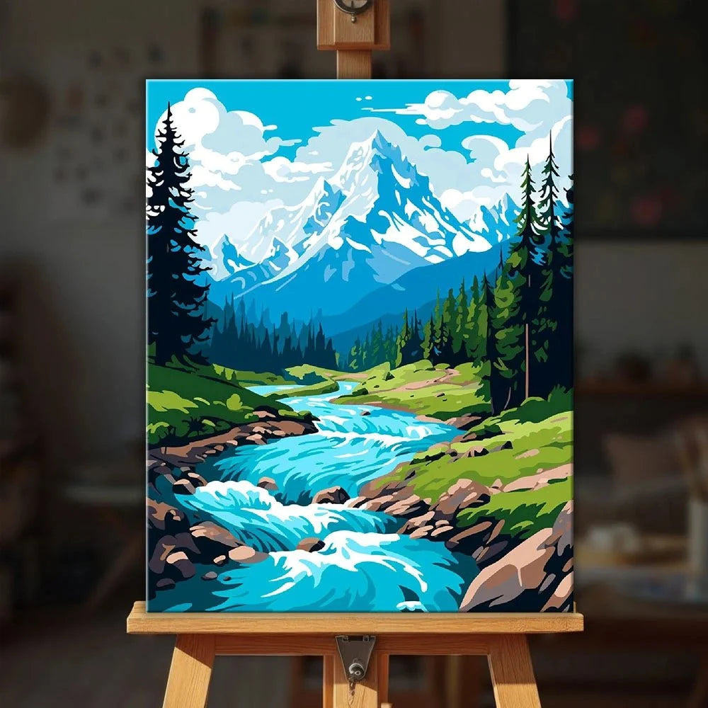 Mountain Drift paint by numbers kit
