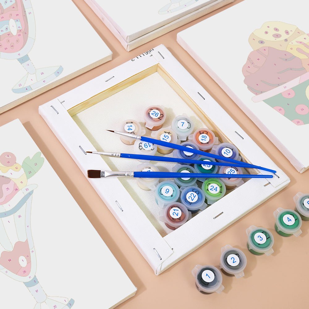 Sweet Treat Moments - Mini Paint by Numbers Kit (6 Pieces) paint by numbers kit