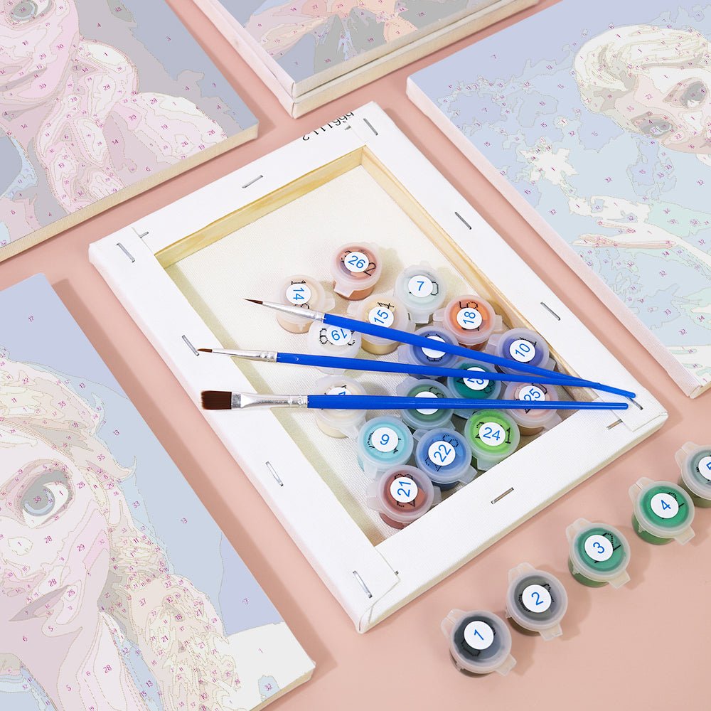 Icy Princess Dreams Mini Paint by Numbers Kit (6 Pieces) paint by numbers kit