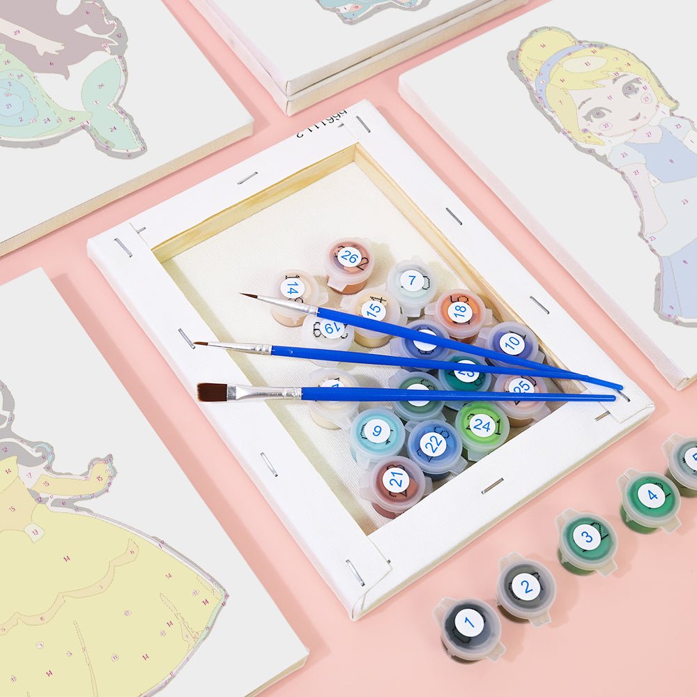 Little Princess Dreams - Mini Paint by Numbers Kit (6 Pieces) paint by numbers kit