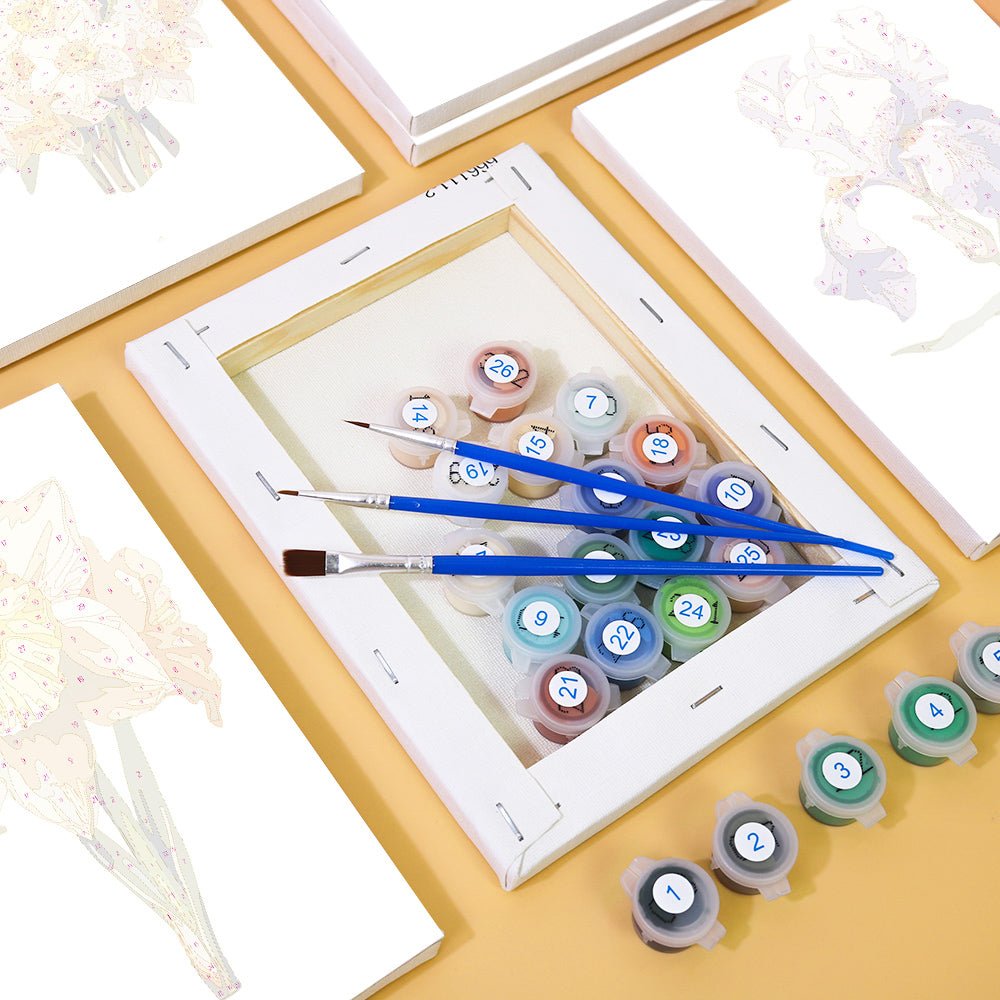 Fresh Meadow Florals - Mini Paint by Numbers Kit (6 Pieces)