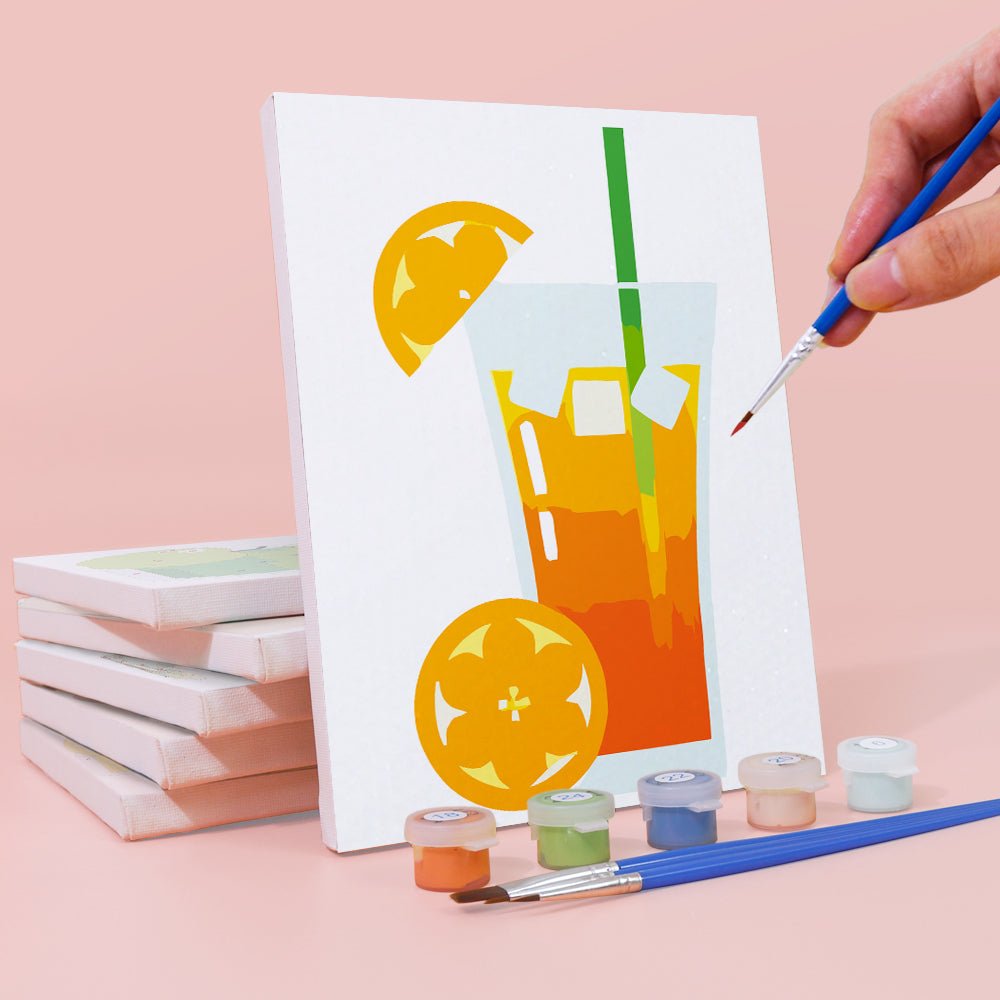 Fresh Juice Moments - Mini Paint by Numbers Kit (6 Pieces) paint by numbers kit