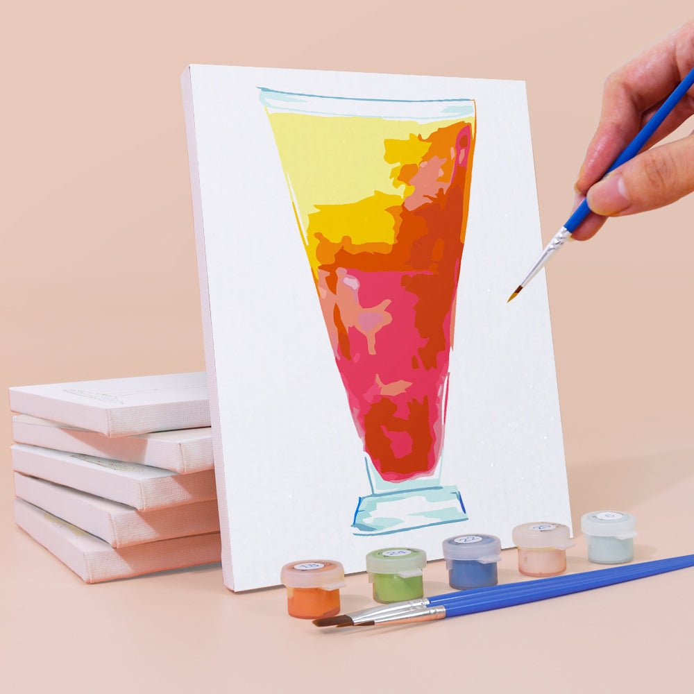 Modern Cocktail Shades - Mini Paint by Numbers Kit (6 Pieces) paint by numbers kit