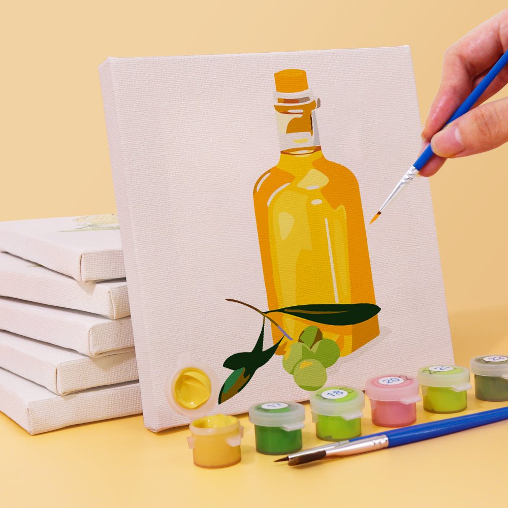 Golden Glow Essentials - Mini Paint by Numbers Kit (6 Pieces) paint by numbers kit