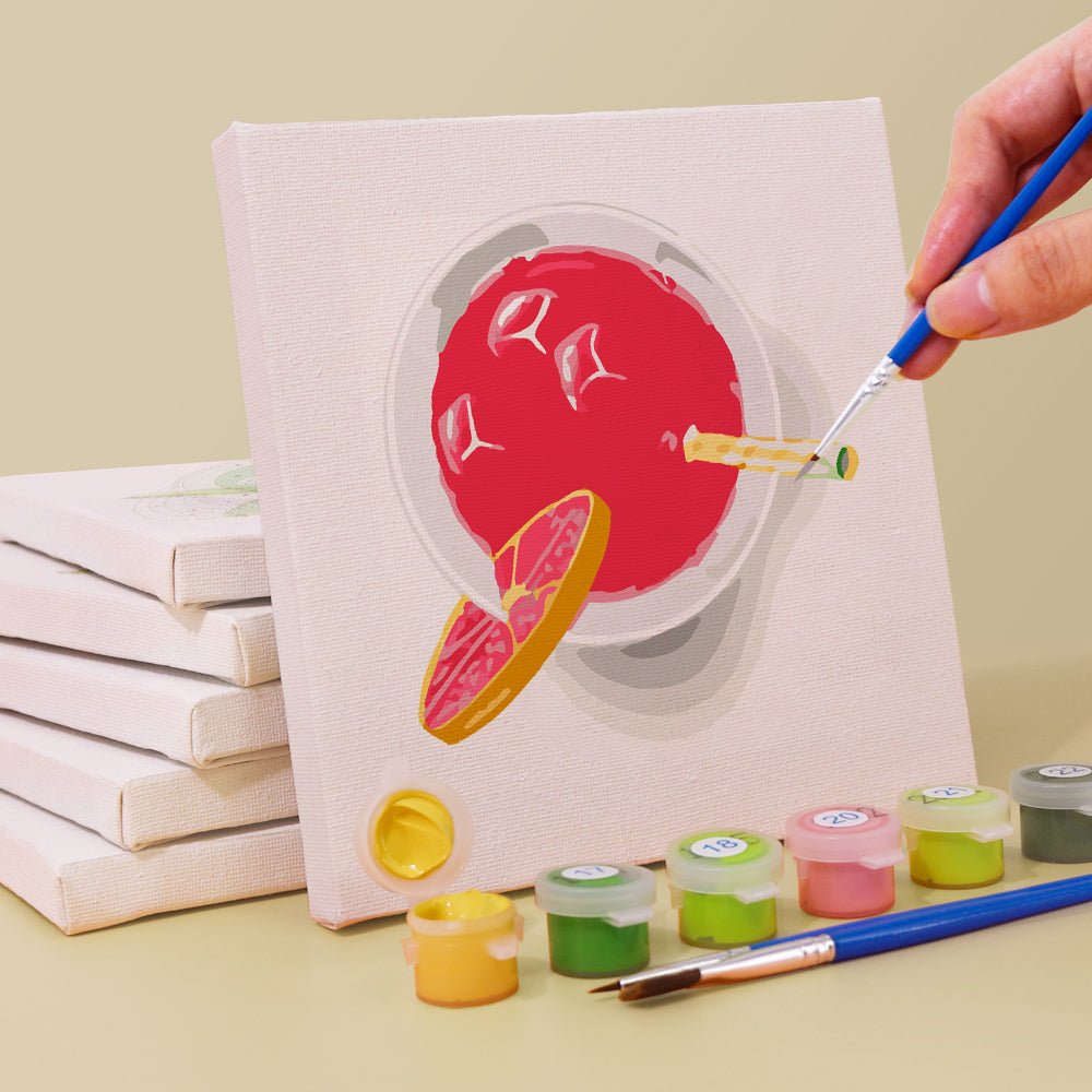 Berry Bliss Smoothie Bar - Mini Paint by Numbers Kit (6 Pieces) paint by numbers kit