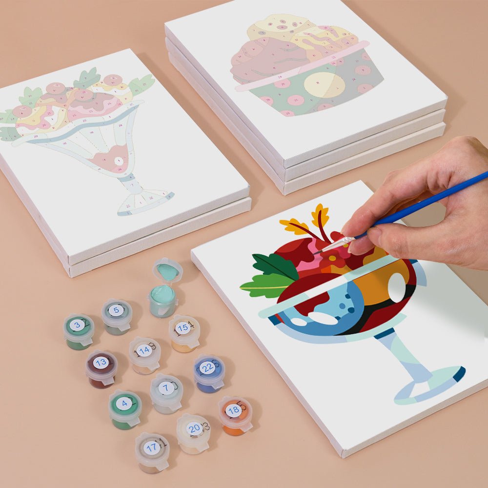 Sweet Treat Moments - Mini Paint by Numbers Kit (6 Pieces) paint by numbers kit