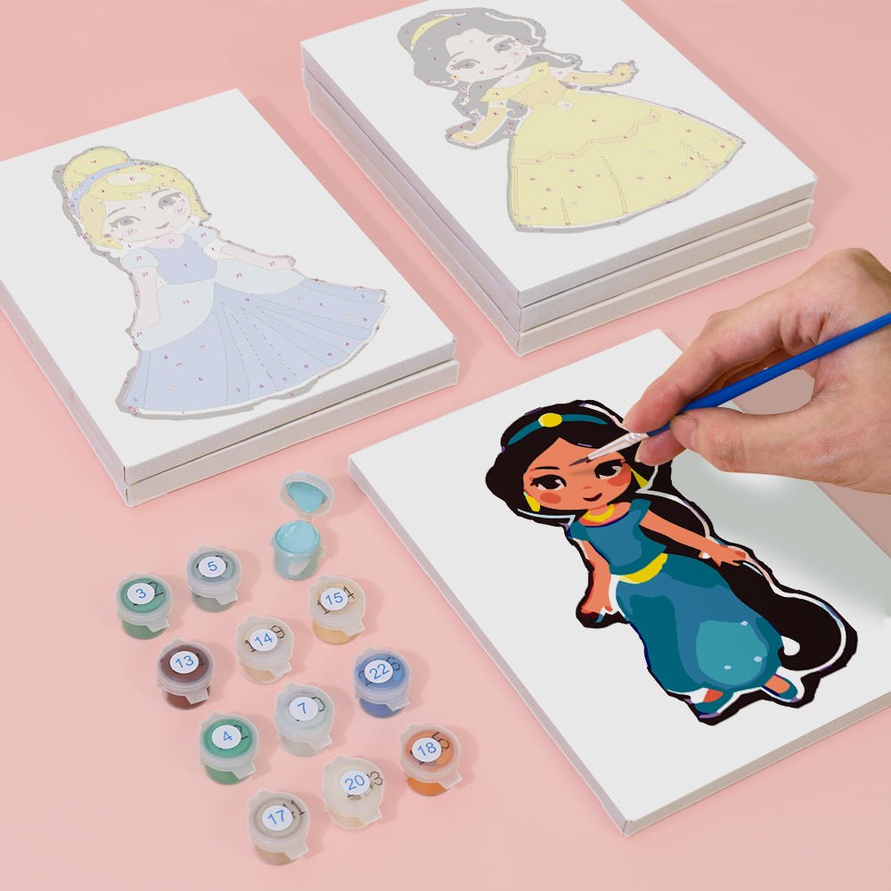 Little Princess Dreams - Mini Paint by Numbers Kit (6 Pieces) paint by numbers kit