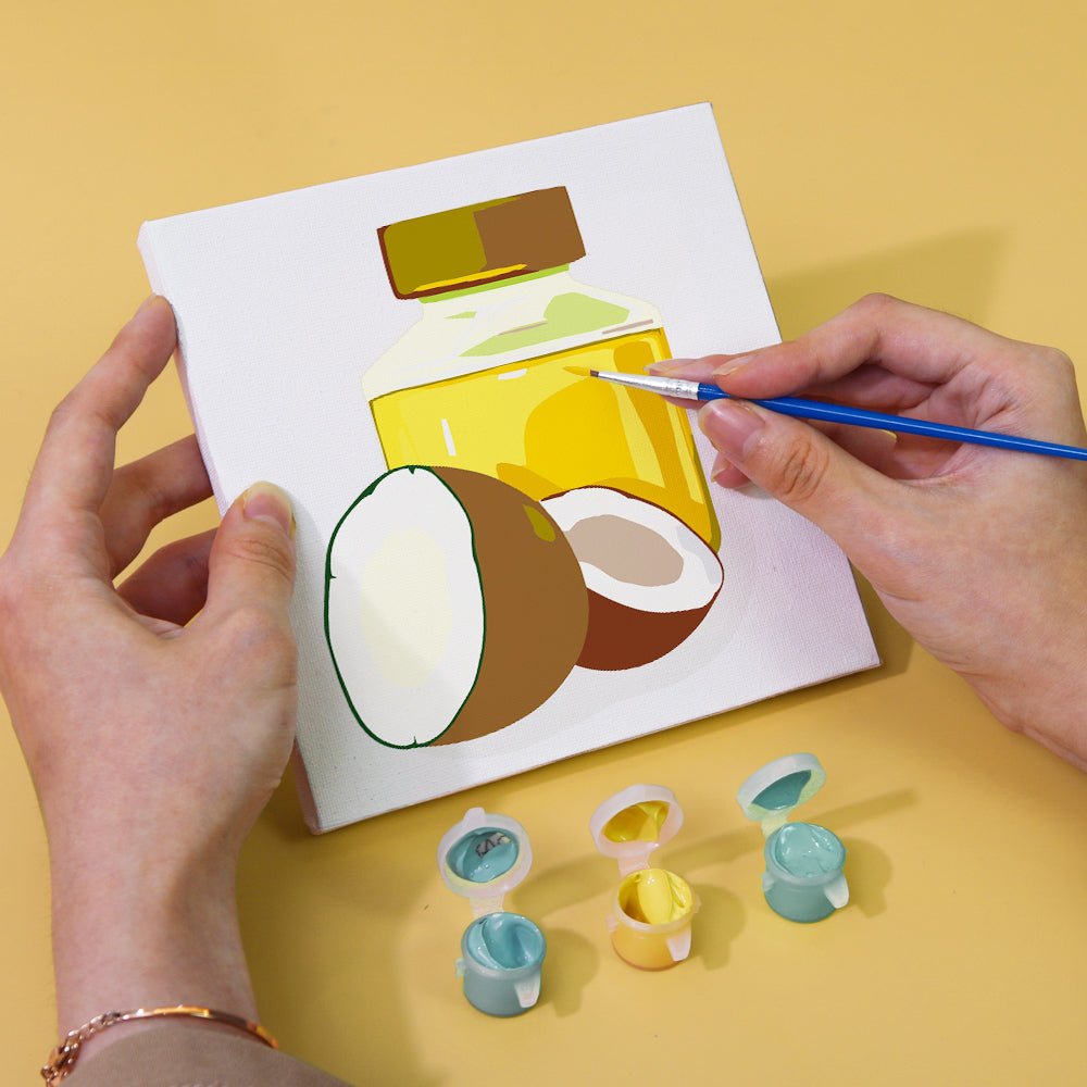 Golden Glow Essentials - Mini Paint by Numbers Kit (6 Pieces) paint by numbers kit