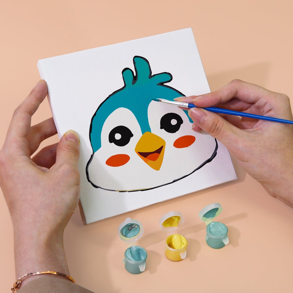Sweet Animal Faces - Mini Paint by Numbers Kit (6 Pieces) paint by numbers kit