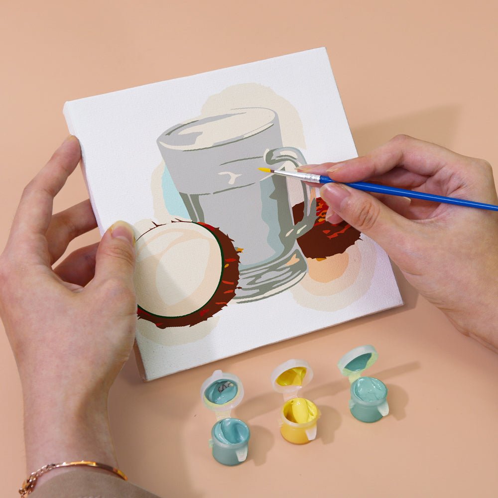 Morning Juice Ritual - Mini Paint by Numbers Kit (6 Pieces) paint by numbers kit