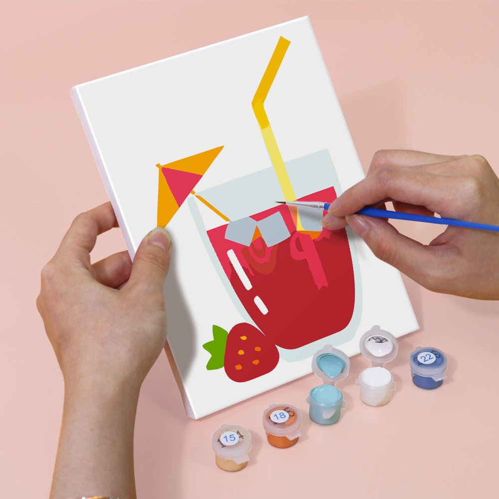 Fresh Juice Moments - Mini Paint by Numbers Kit (6 Pieces) paint by numbers kit