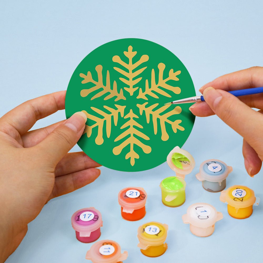Winter Snowflake - Coasters Paint by Numbers Kit (4 Pieces) paint by numbers kit