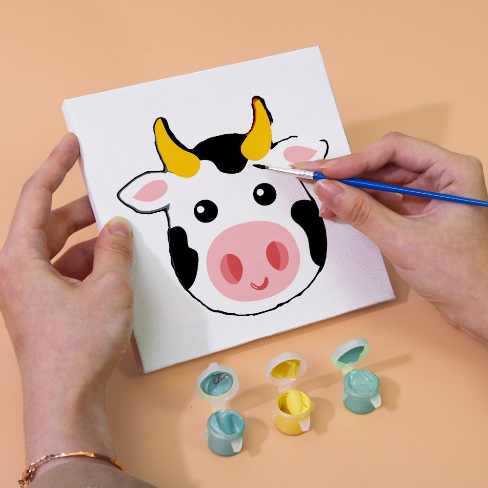 Smiley Animal Faces Mini Paint by Numbers Kit (6 Pieces) paint by numbers kit