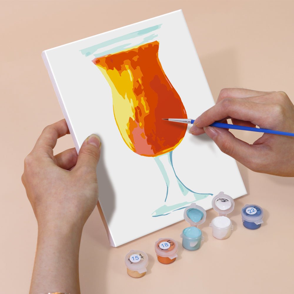 Modern Cocktail Shades - Mini Paint by Numbers Kit (6 Pieces) paint by numbers kit