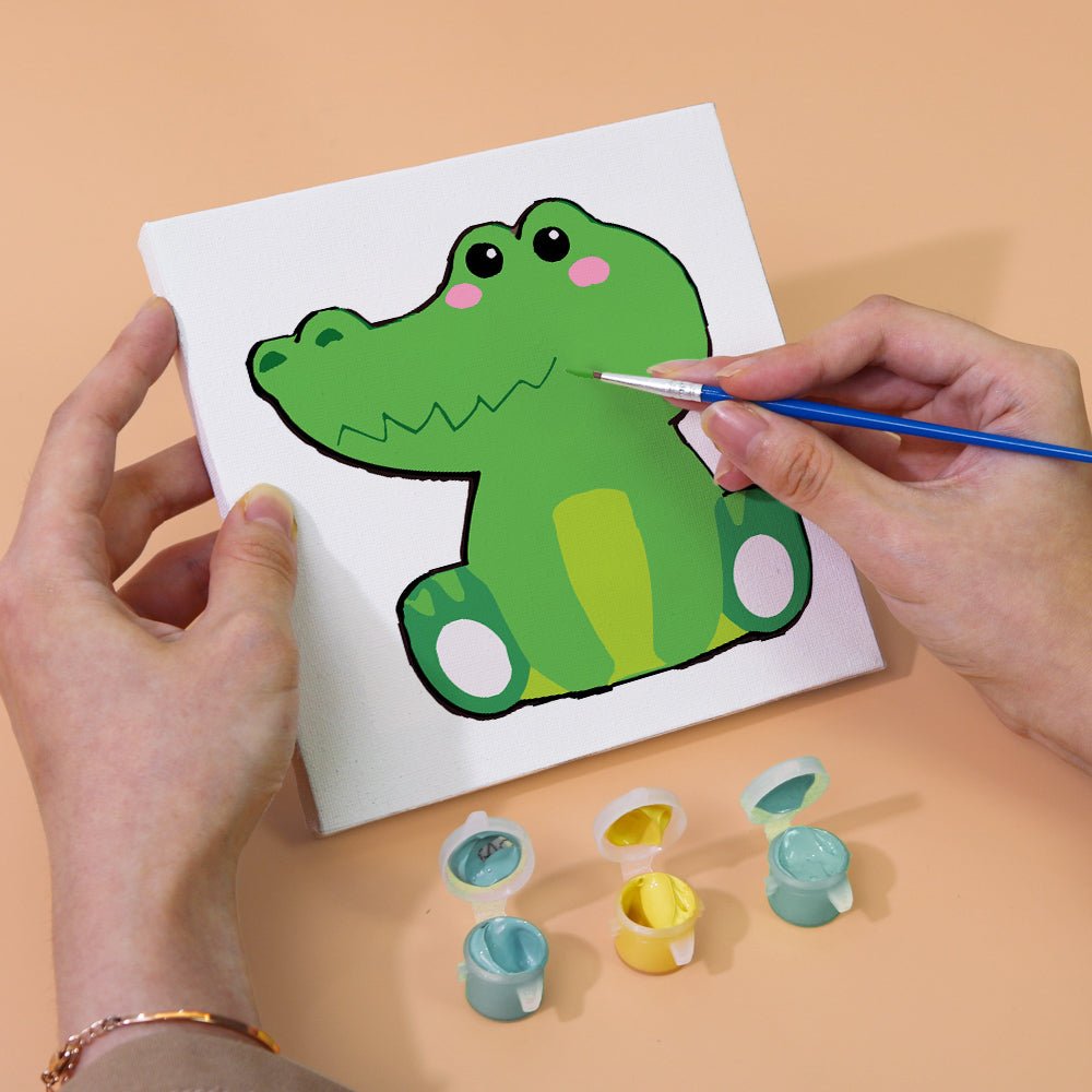 Tiny Jungle Friends - Mini Paint by Numbers Kit (6 Pieces) paint by numbers kit