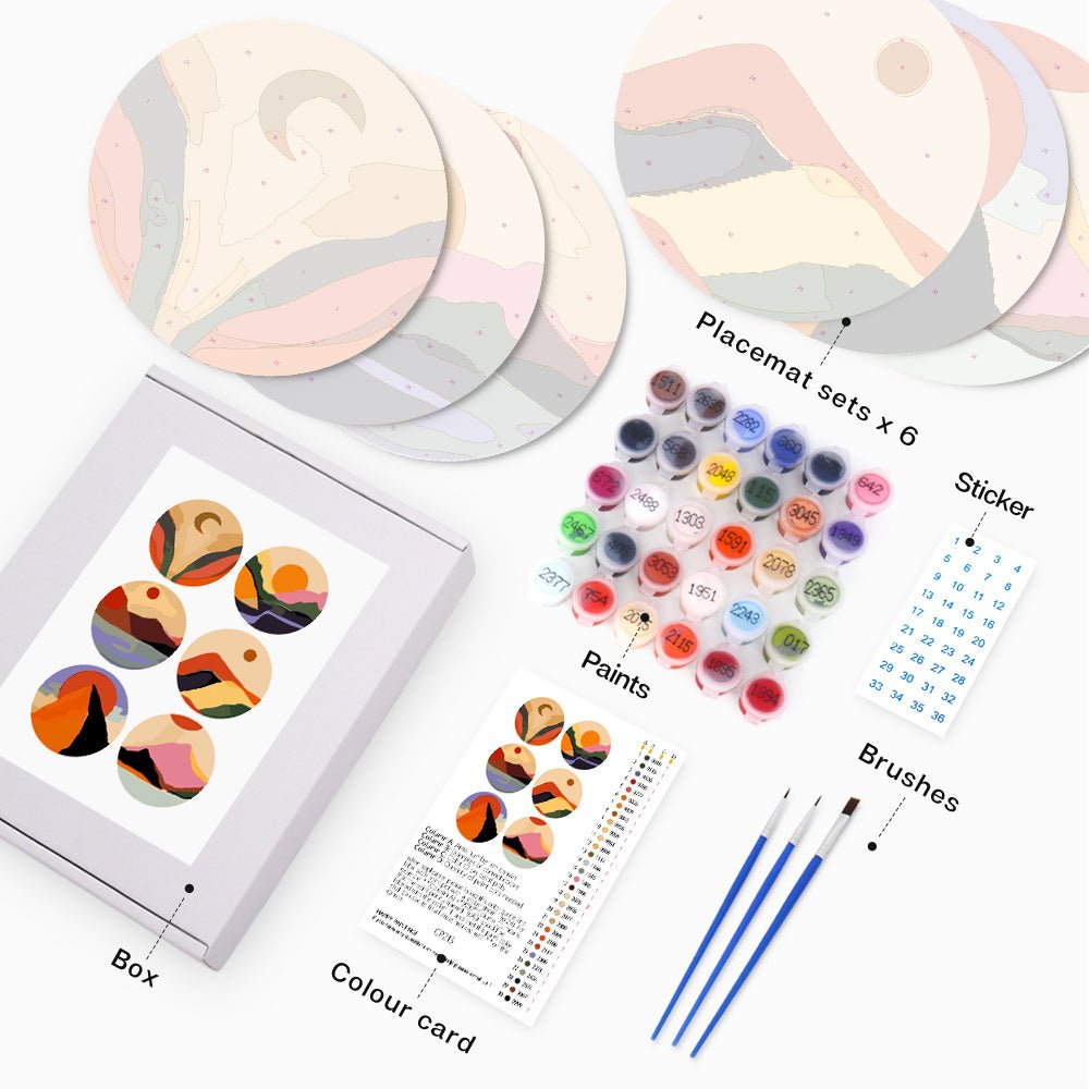 Desert Horizon (6 Pieces) paint by numbers kit