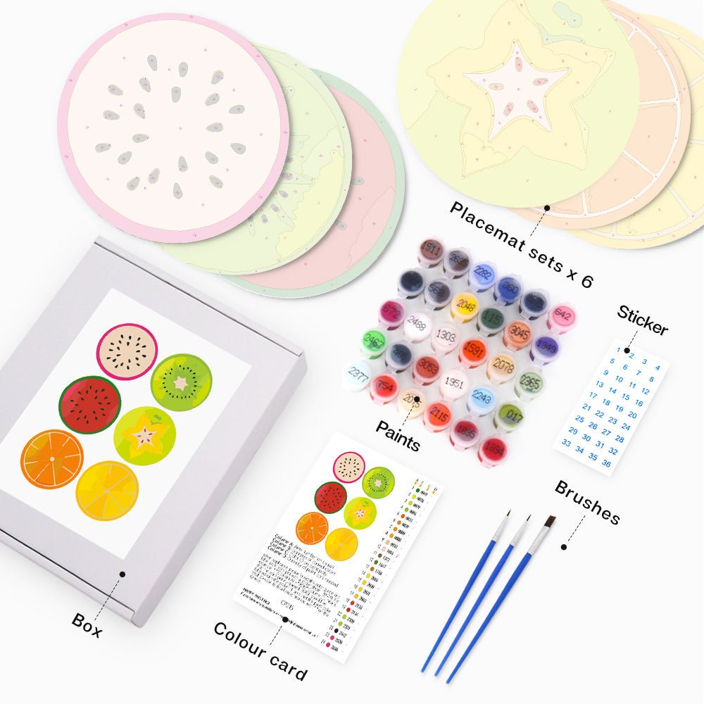 Citrus Splash (6 Pieces) paint by numbers kit