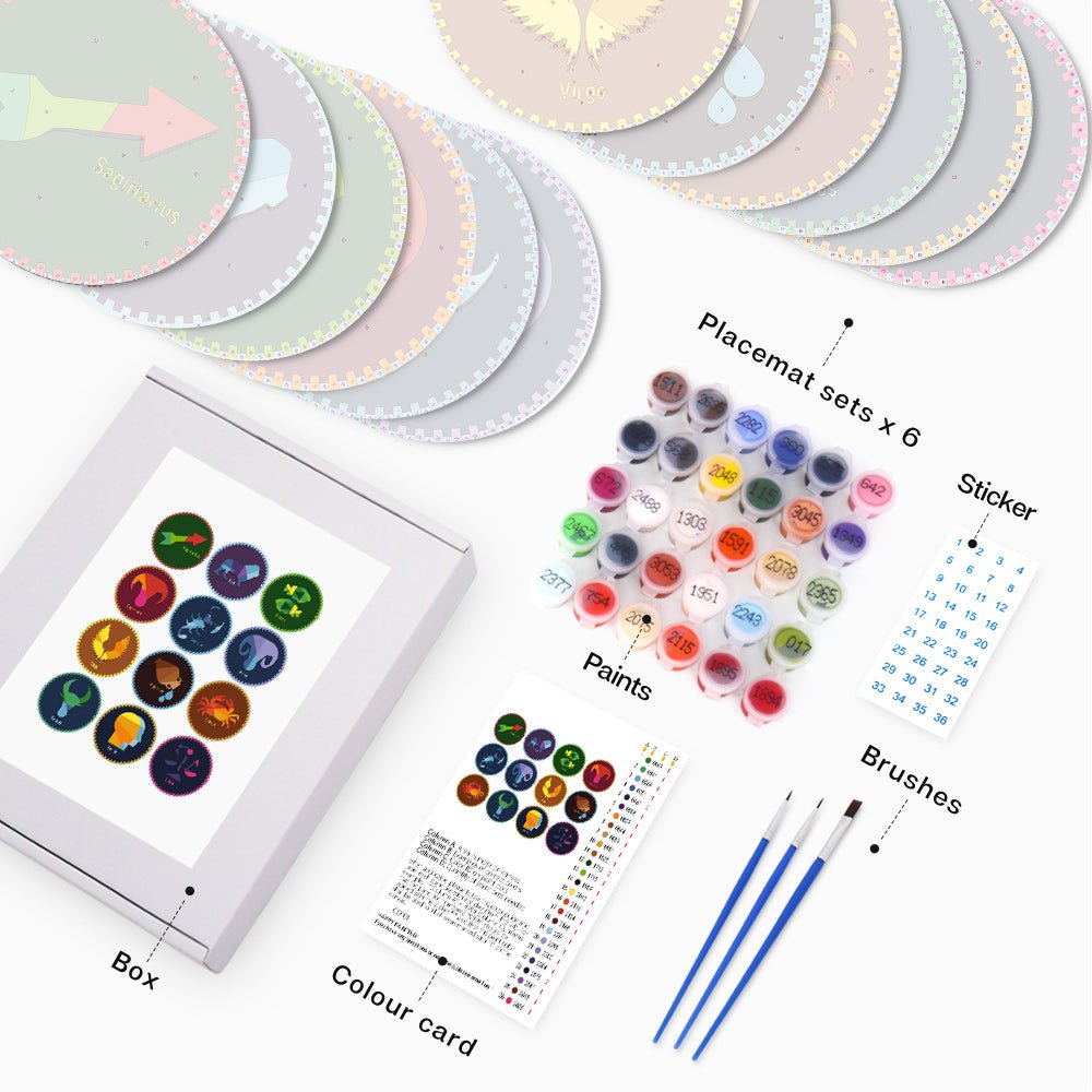 Celestial Facets (12 Pieces) paint by numbers kit