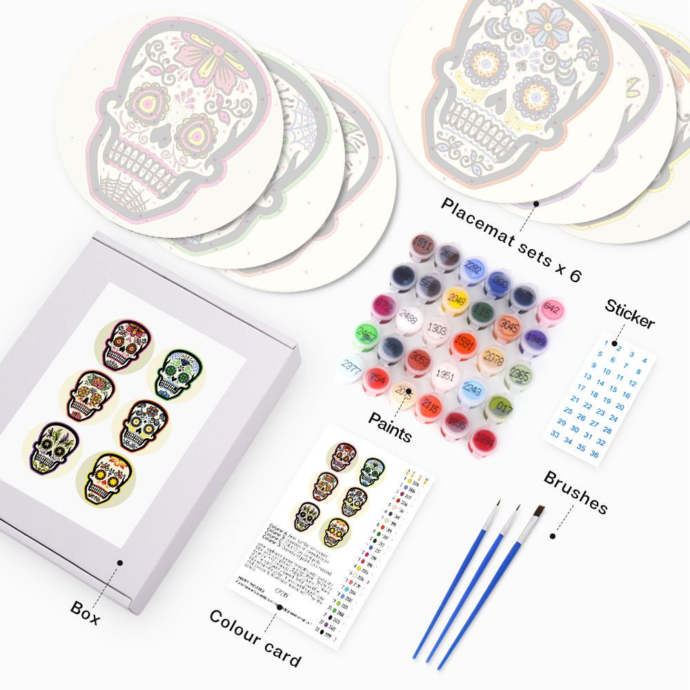 Fiesta Calavera (6 Pieces) paint by numbers kit