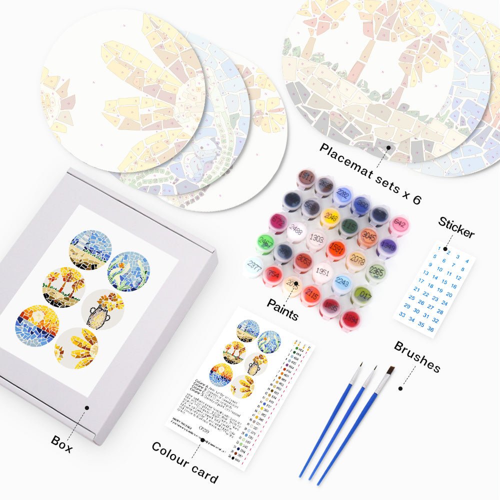 Mosaic Storyscapes (6 Pieces) paint by numbers kit