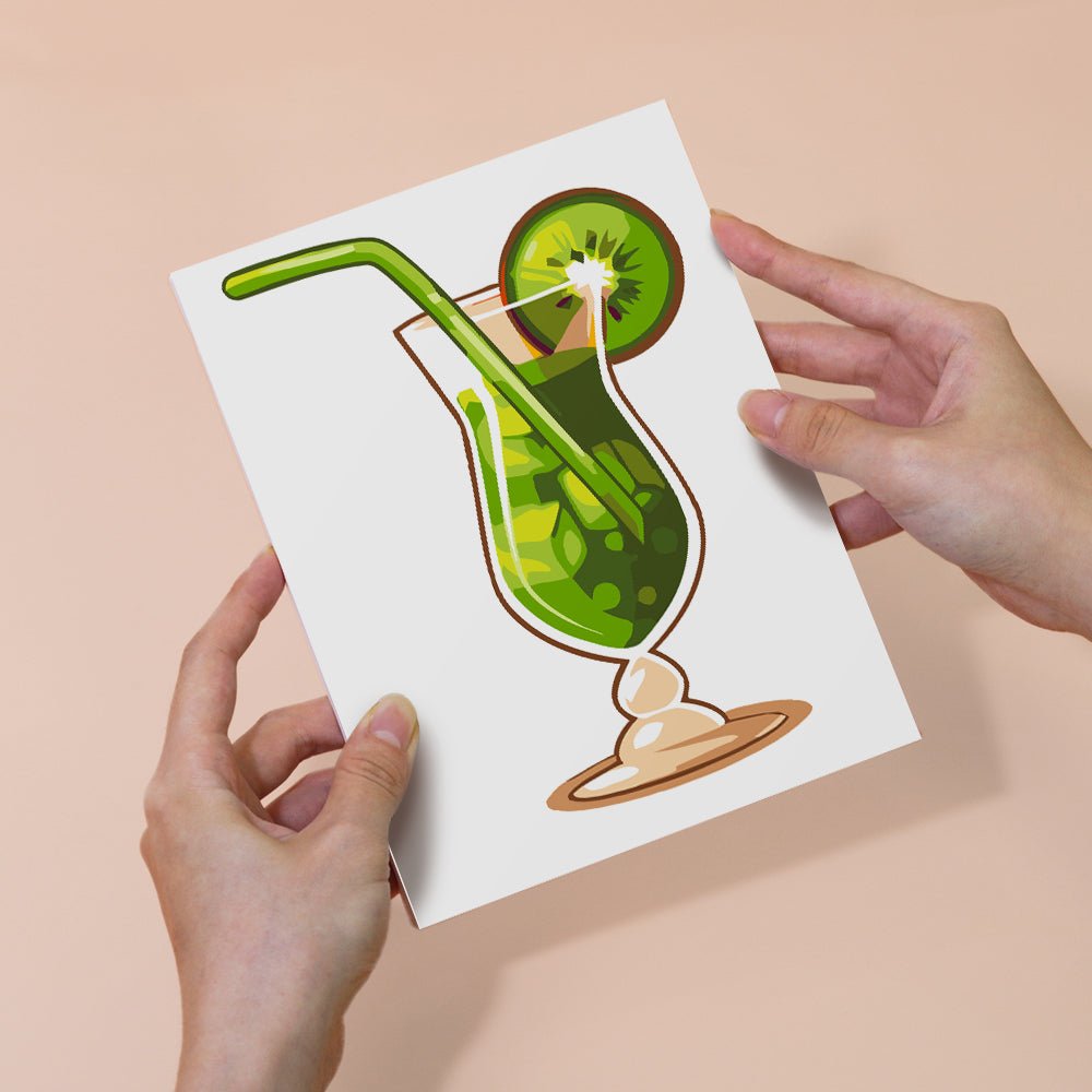 Tropical Cocktail Hour - Mini Paint by Numbers Kit (6 Pieces) paint by numbers kit