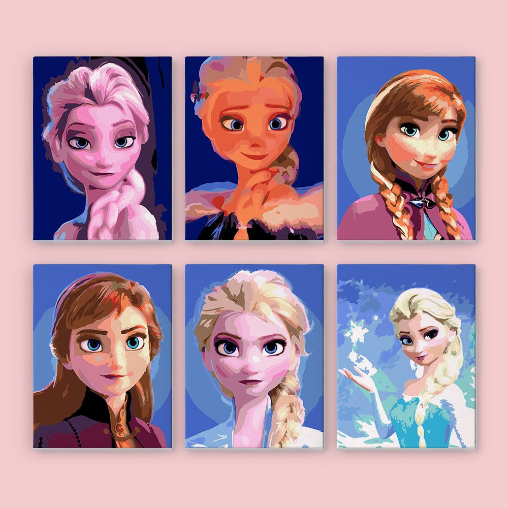 Icy Princess Dreams Mini Paint by Numbers Kit (6 Pieces) paint by numbers kit