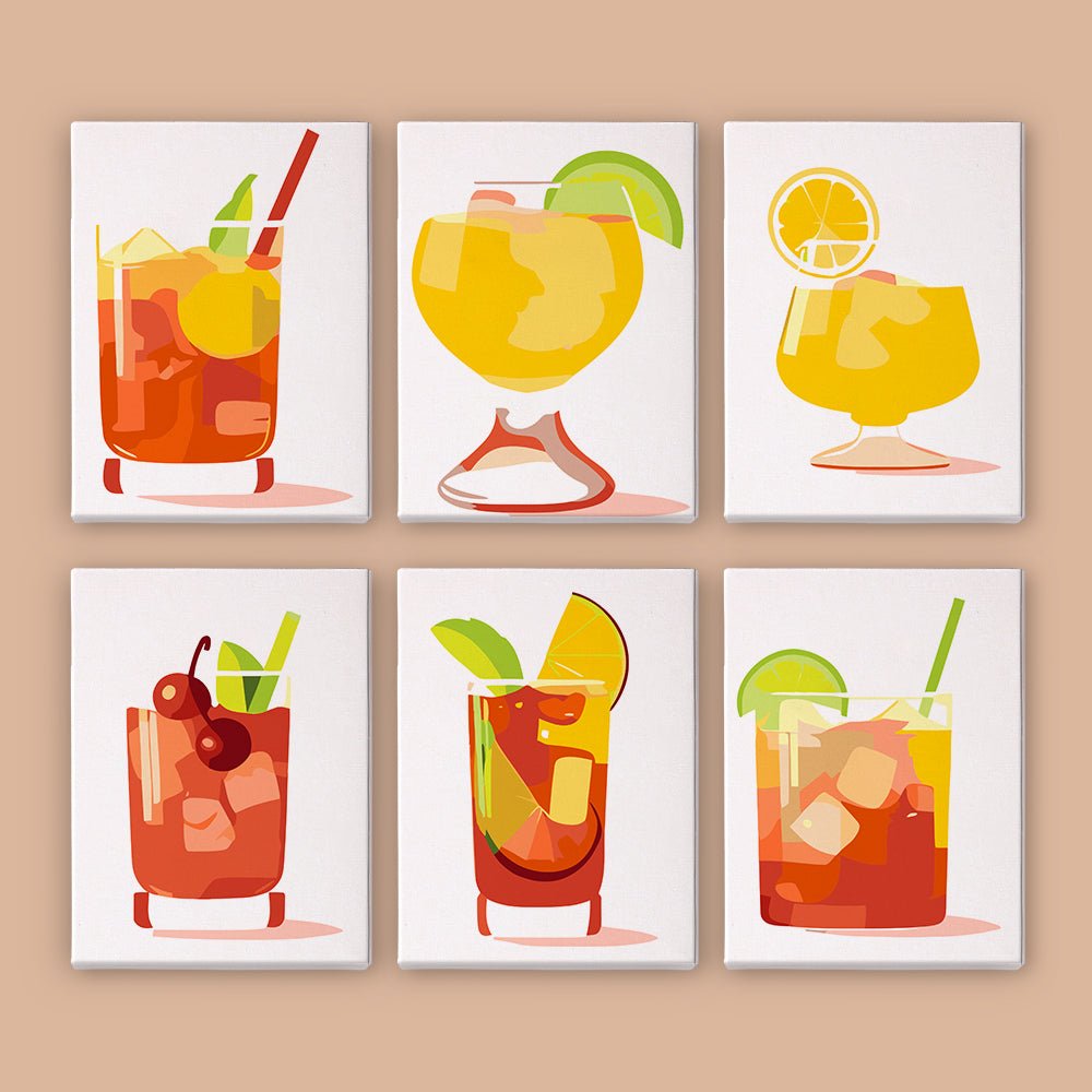 Citrus Hour Classics - Mini Paint by Numbers Kit (6 Pieces) paint by numbers kit
