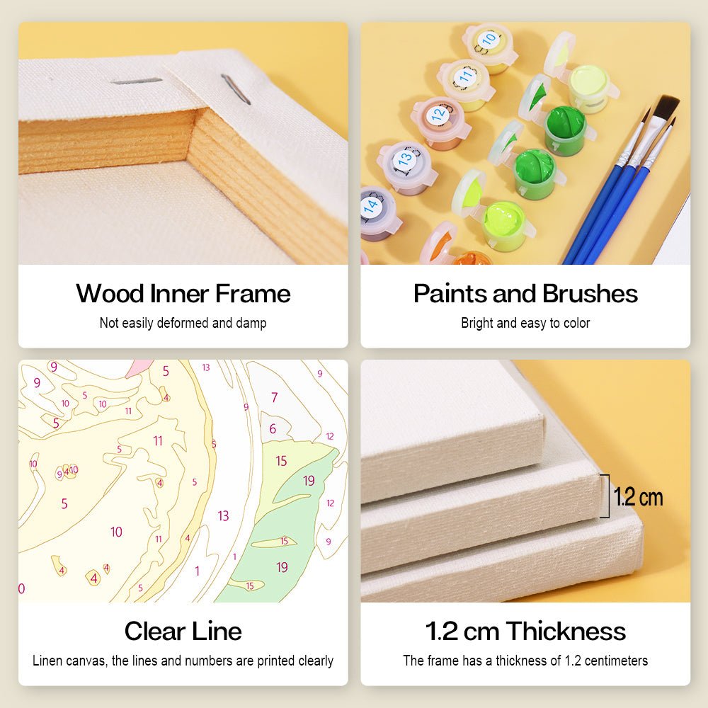 Berry Bliss Smoothie Bar - Mini Paint by Numbers Kit (6 Pieces) paint by numbers kit