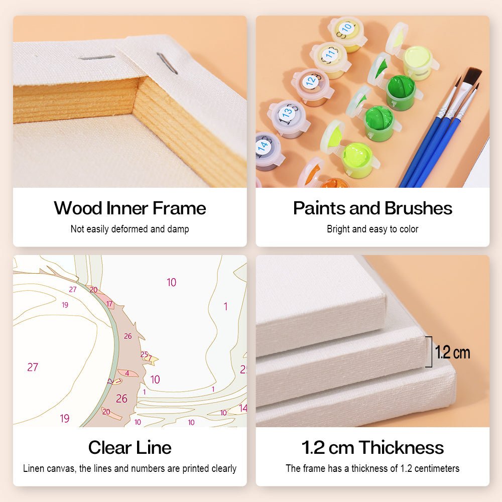 Morning Juice Ritual - Mini Paint by Numbers Kit (6 Pieces) paint by numbers kit