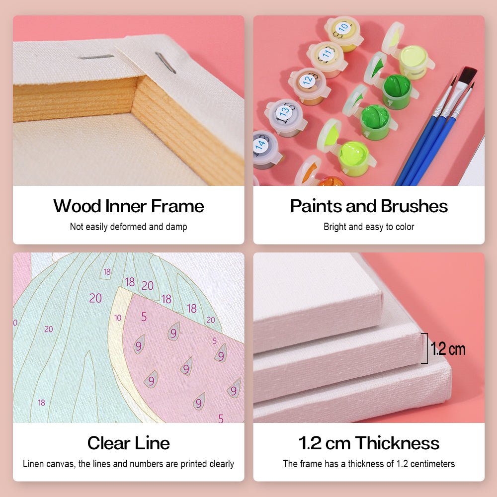 Sunny Sip Collection - Mini Paint by Numbers Kit (6 Pieces) paint by numbers kit