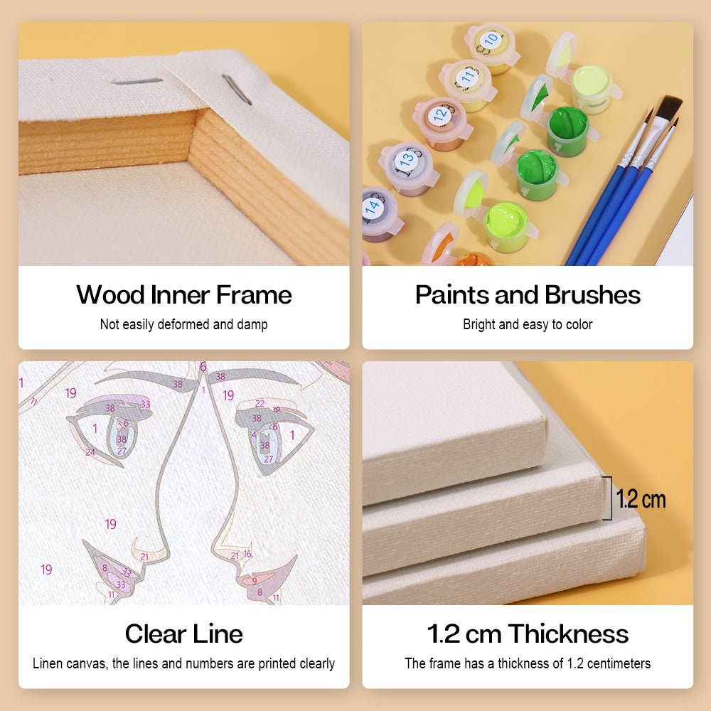 Snow Sisters Forever - Mini Paint by Numbers Kit (6 Pieces) paint by numbers kit