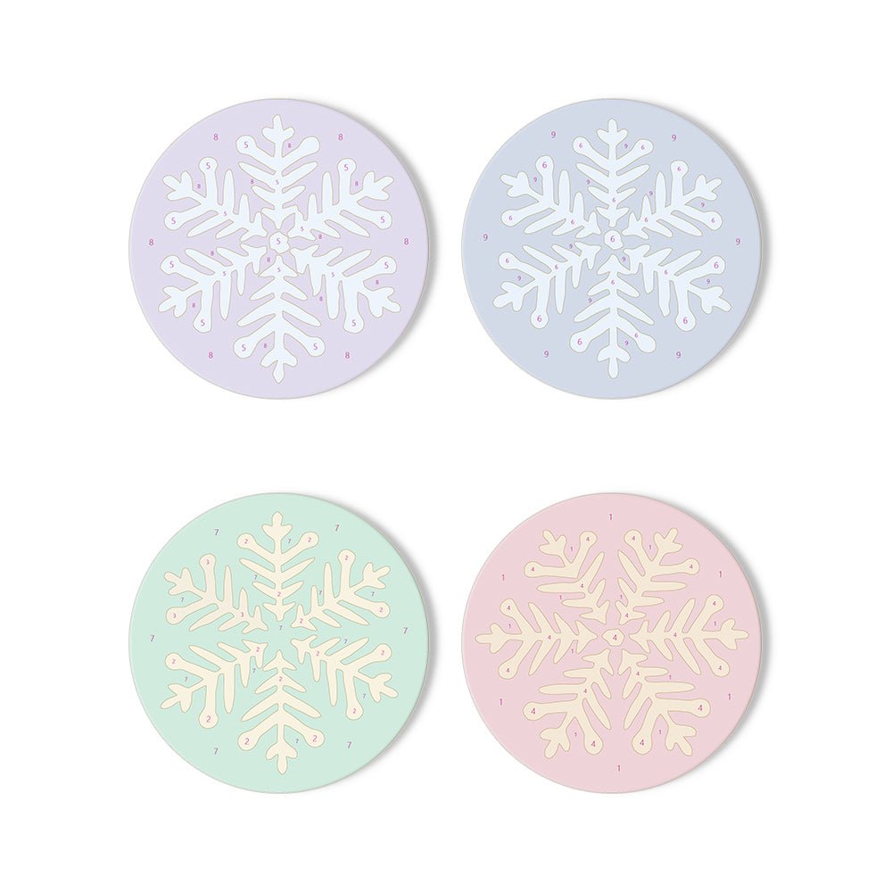 Winter Snowflake - Coasters Paint by Numbers Kit (4 Pieces) paint by numbers kit