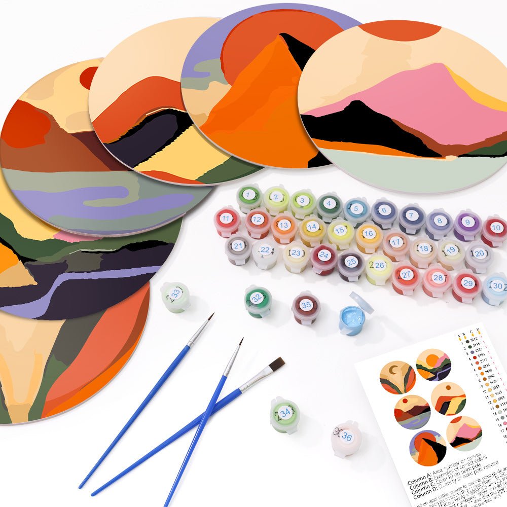 Desert Horizon (6 Pieces) paint by numbers kit