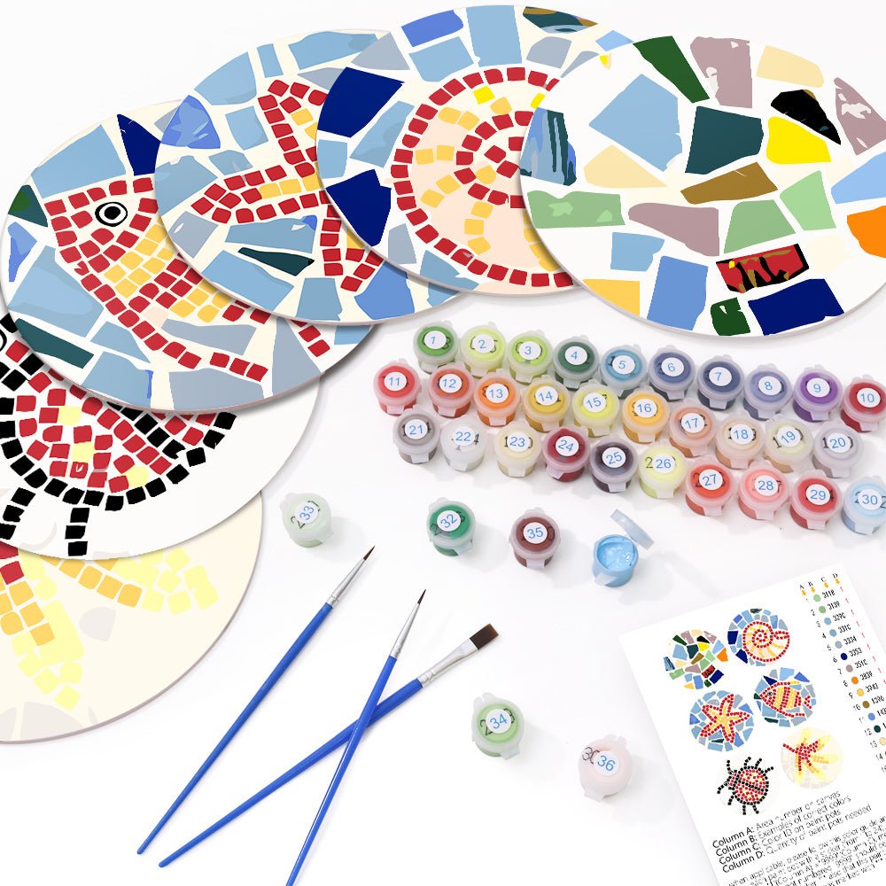 Mediterranean Mosaic (6 Pieces) paint by numbers kit