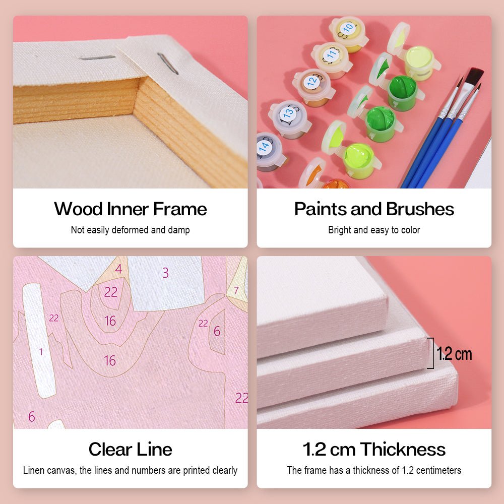 Fresh Juice Moments - Mini Paint by Numbers Kit (6 Pieces) paint by numbers kit