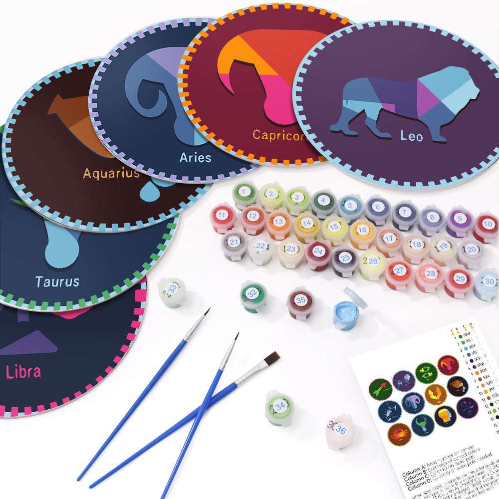 Celestial Facets (12 Pieces) paint by numbers kit