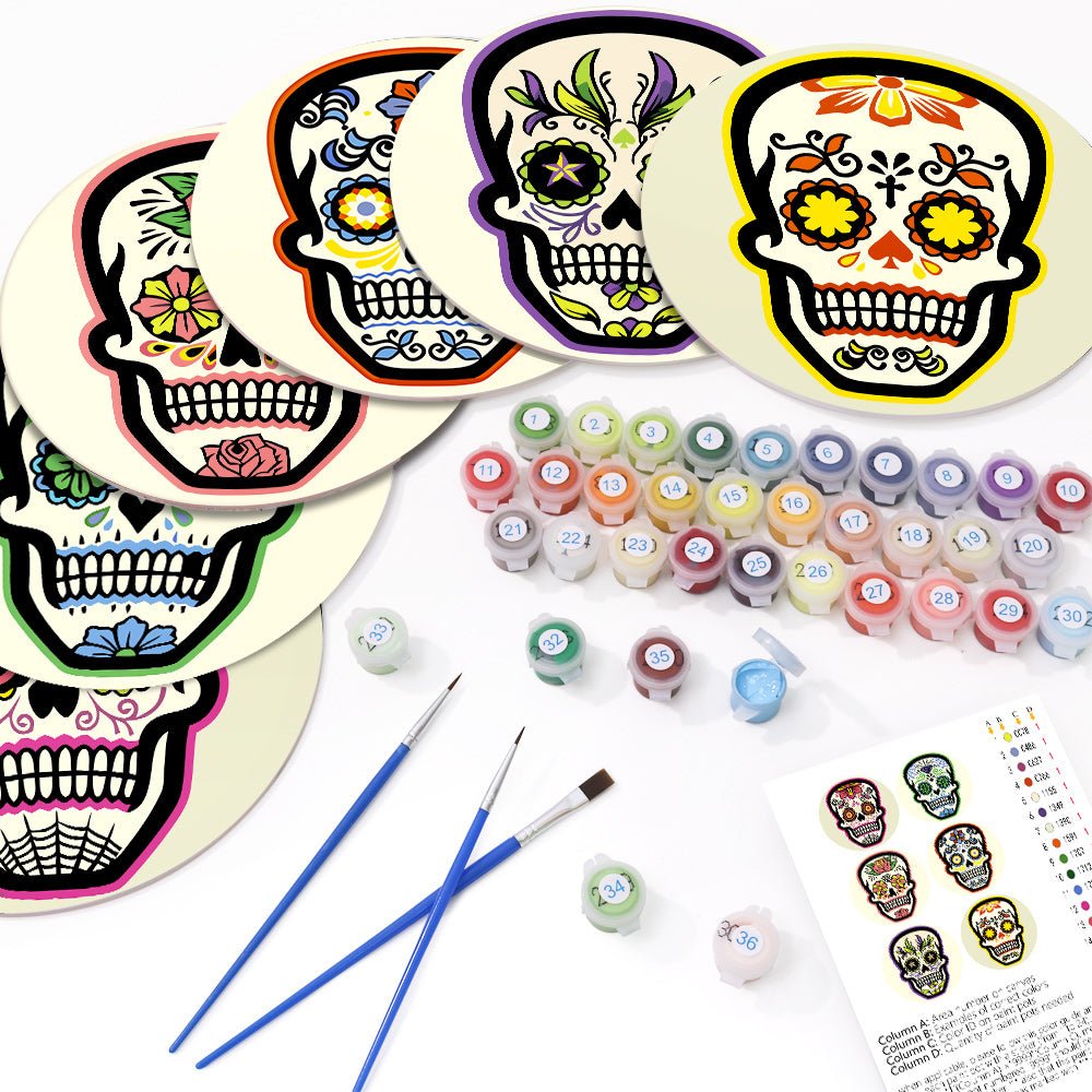 Fiesta Calavera (6 Pieces) paint by numbers kit