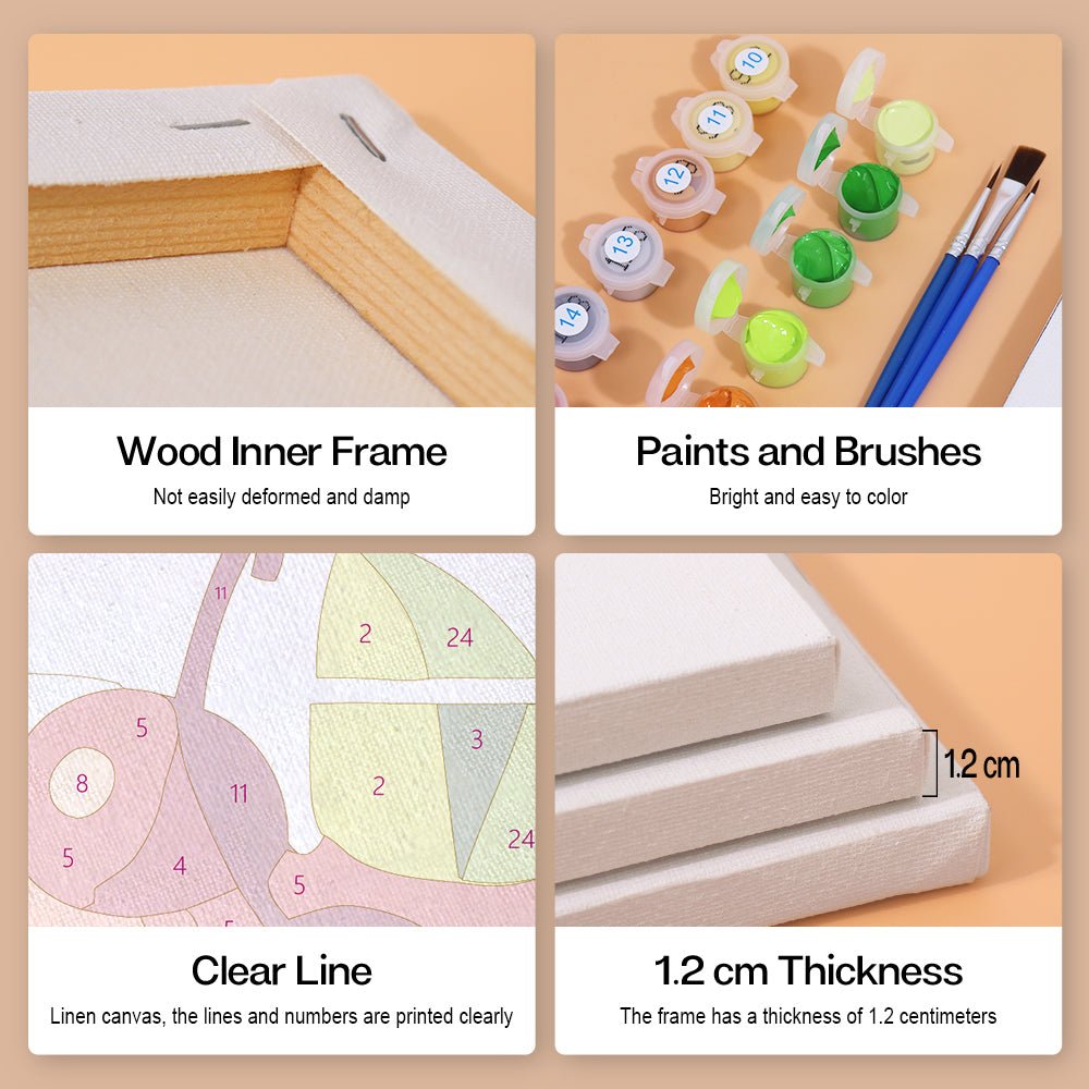 Citrus Hour Classics - Mini Paint by Numbers Kit (6 Pieces) paint by numbers kit