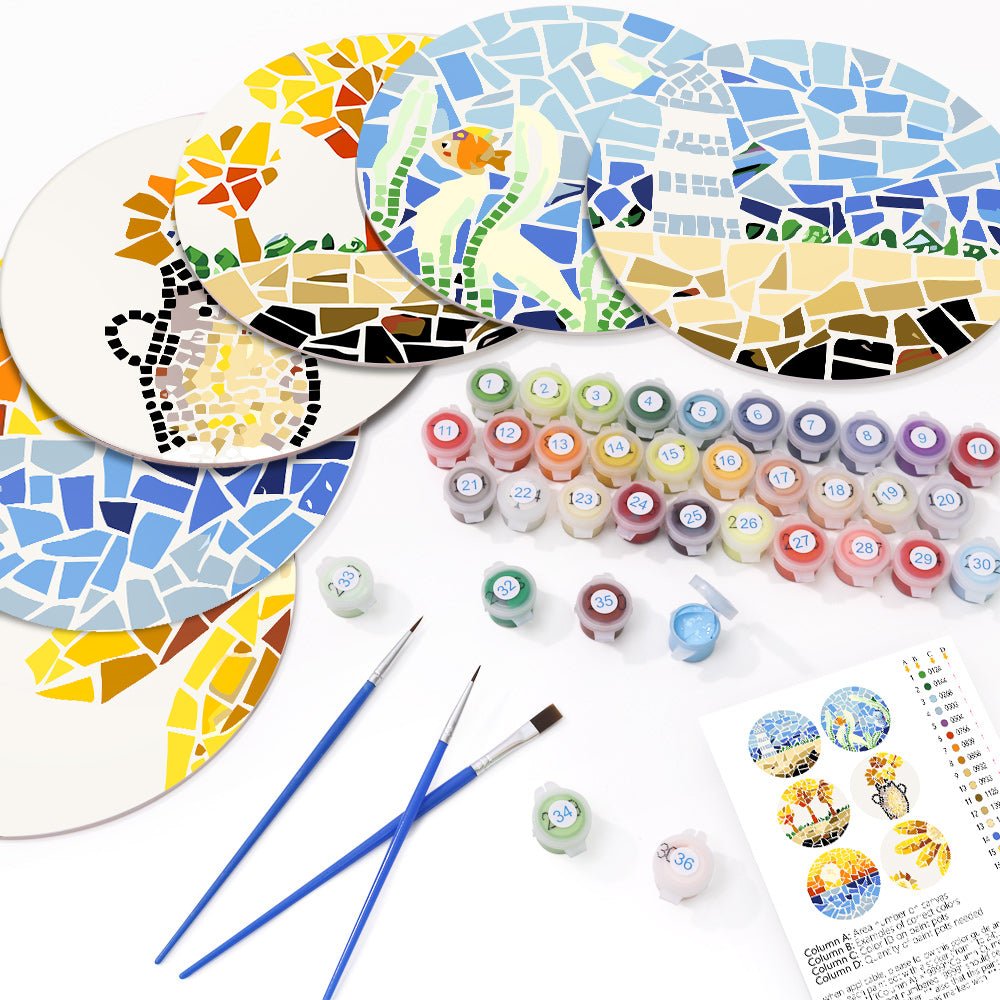 Mosaic Storyscapes (6 Pieces) paint by numbers kit