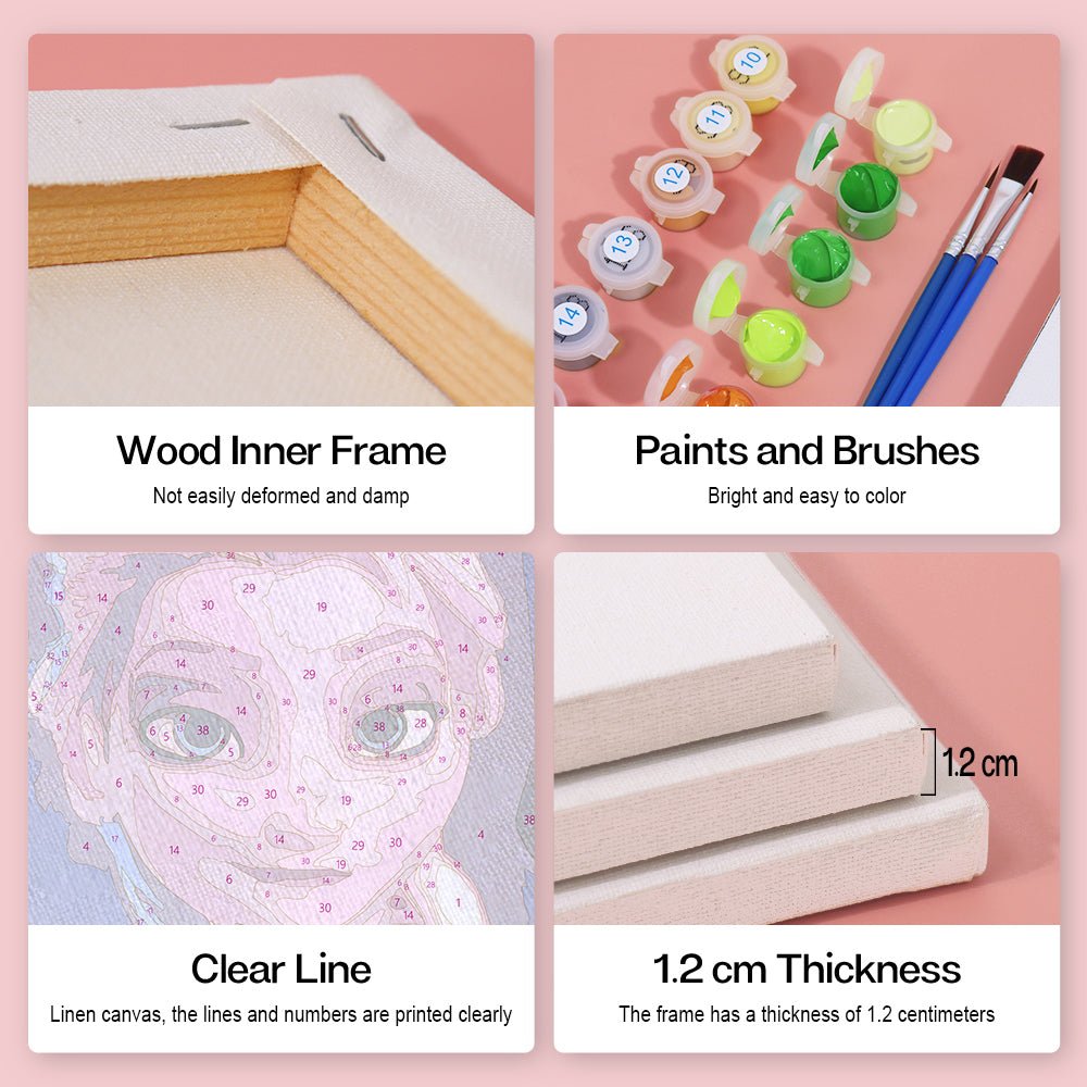Icy Princess Dreams Mini Paint by Numbers Kit (6 Pieces) paint by numbers kit