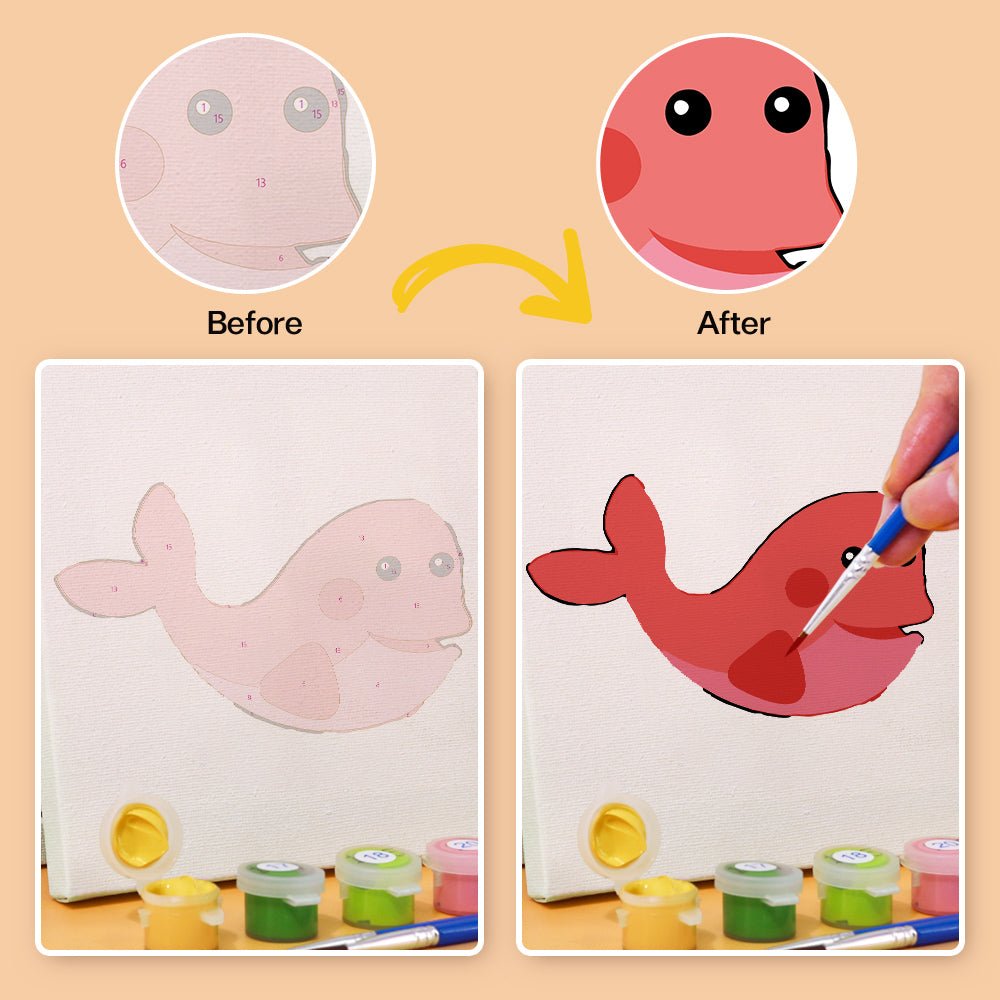 Smiley Animal Faces Mini Paint by Numbers Kit (6 Pieces) paint by numbers kit