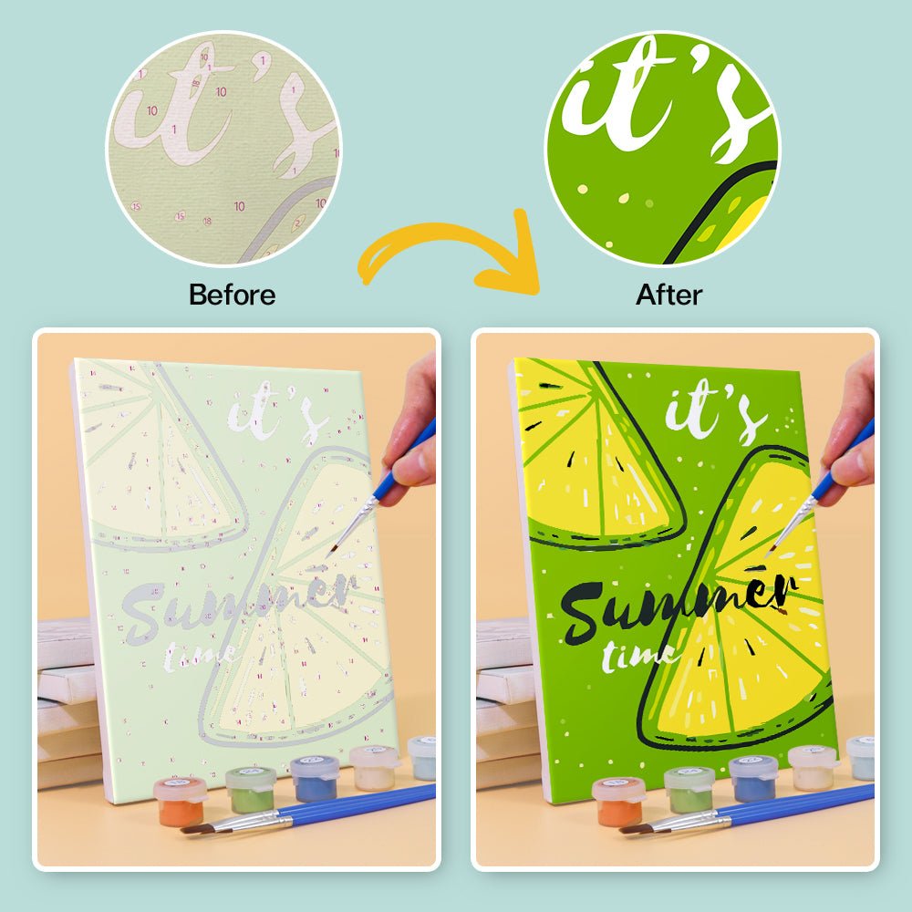 Sweet Summer Joy - Mini Paint by Numbers Kit (6 Pieces) paint by numbers kit