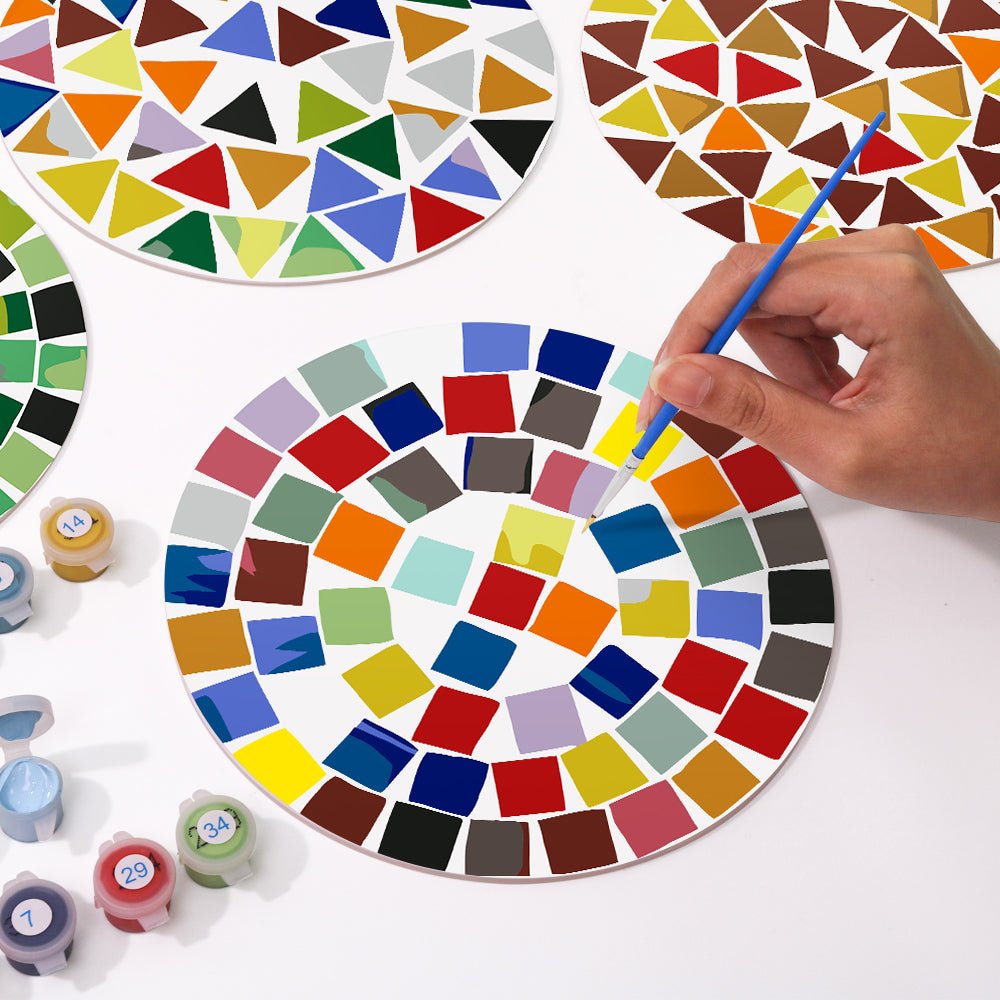 Chromatic Geometry (6 Pieces) paint by numbers kit