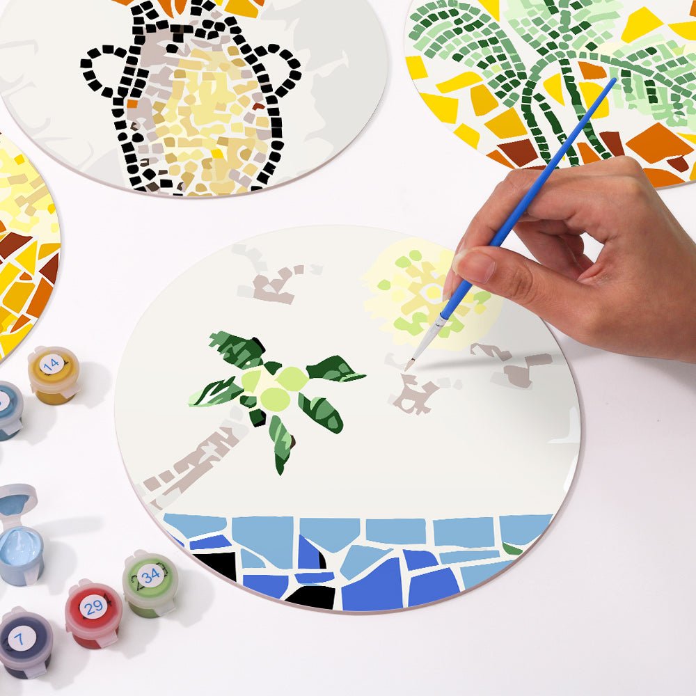 Sunstone Palms (6 Pieces) paint by numbers kit