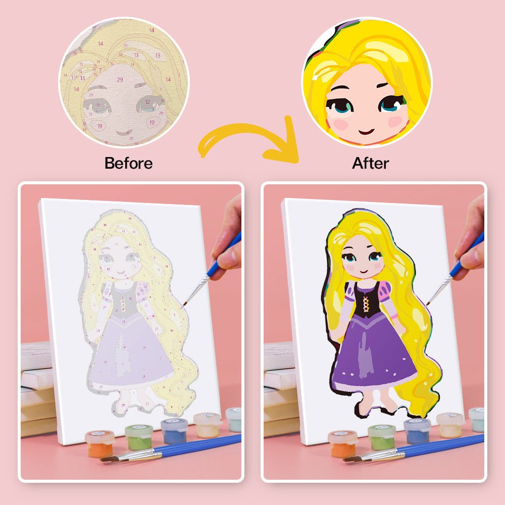 Little Princess Dreams - Mini Paint by Numbers Kit (6 Pieces) paint by numbers kit