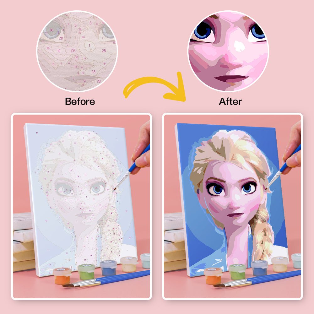 Icy Princess Dreams Mini Paint by Numbers Kit (6 Pieces) paint by numbers kit