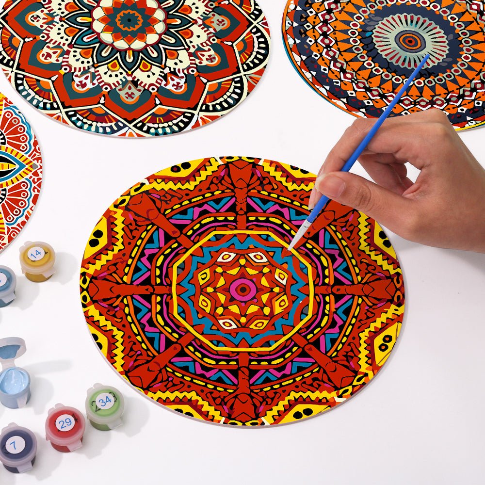 Radiant Mandala (6 Pieces) paint by numbers kit