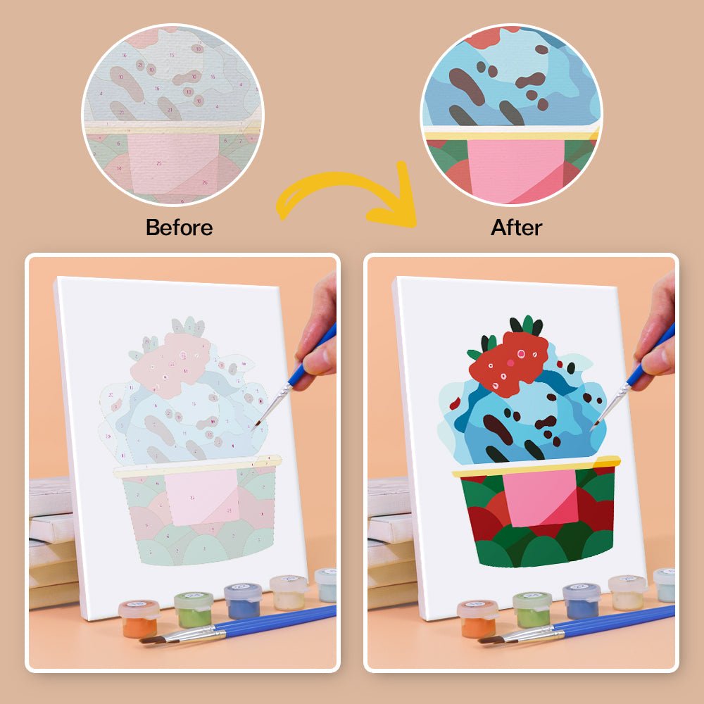 Sweet Treat Moments - Mini Paint by Numbers Kit (6 Pieces) paint by numbers kit